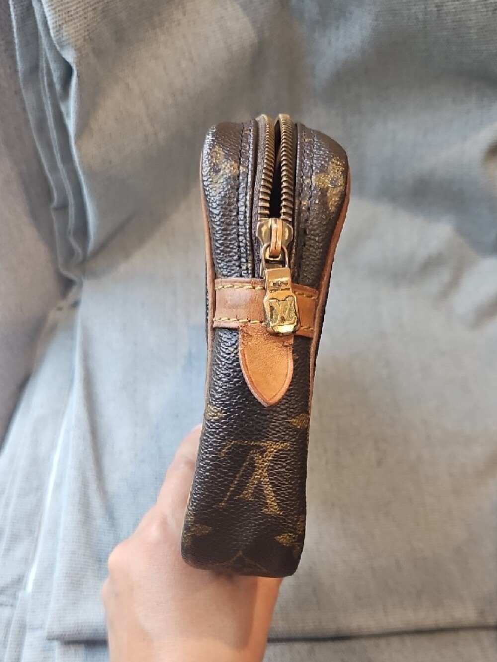 Louis Vuitton Monogram Canvas Toiletry Pouch in Brown and Tan - Picture 3 of 8